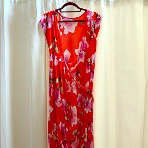 Lulus Floral Wrap Dress